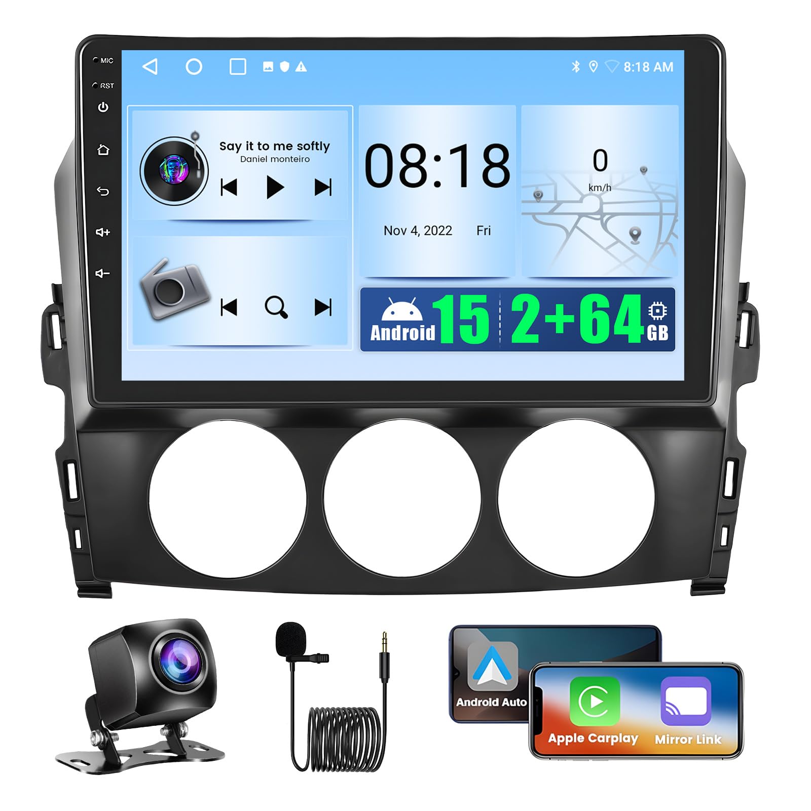 Amazon.com: 2+64GB Android 15 Car Radio for Mazda MX-5 NC Miata